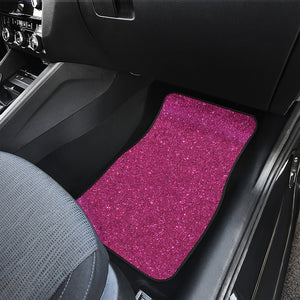 Magenta Pink Glitter Artwork Print (NOT Real Glitter) Front Car Floor Mats