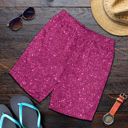 Magenta Pink Glitter Artwork Print (NOT Real Glitter) Men's Shorts