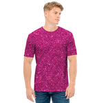 Magenta Pink Glitter Artwork Print (NOT Real Glitter) Men's T-Shirt