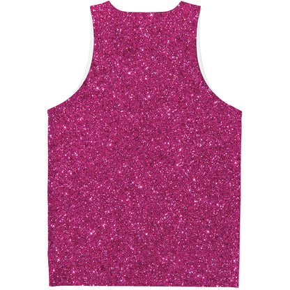 Magenta Pink Glitter Artwork Print (NOT Real Glitter) Men's Tank Top