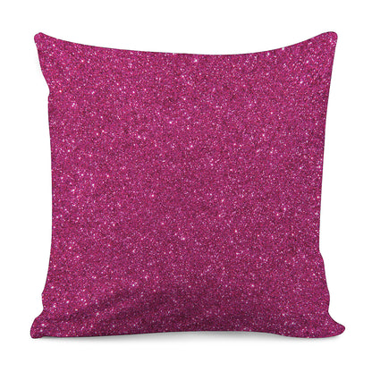 Magenta Pink Glitter Artwork Print (NOT Real Glitter) Pillow Cover