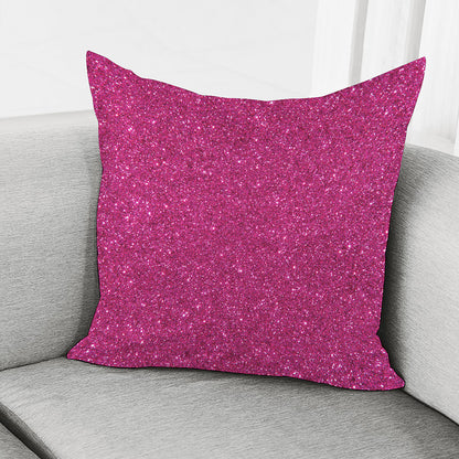 Magenta Pink Glitter Artwork Print (NOT Real Glitter) Pillow Cover