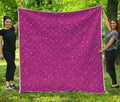 Magenta Pink (NOT Real) Glitter Print Quilt