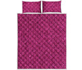 Magenta Pink Glitter Artwork Print (NOT Real Glitter) Quilt Bed Set