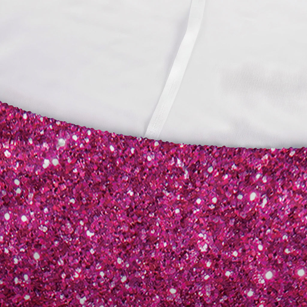 Magenta Pink Glitter Artwork Print (NOT Real Glitter) Sofa Cover