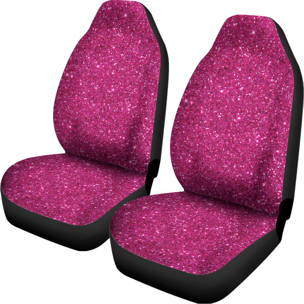 Magenta Pink Glitter Artwork Print (NOT Real Glitter) Universal Fit Car Seat Covers