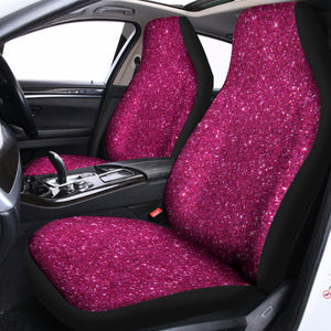 Magenta Pink Glitter Artwork Print (NOT Real Glitter) Universal Fit Car Seat Covers
