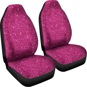 Magenta Pink Glitter Artwork Print (NOT Real Glitter) Universal Fit Car Seat Covers