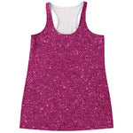 Magenta Pink Glitter Artwork Print (NOT Real Glitter) Women's Racerback Tank Top