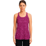 Magenta Pink Glitter Artwork Print (NOT Real Glitter) Women's Racerback Tank Top