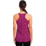 Magenta Pink Glitter Artwork Print (NOT Real Glitter) Women's Racerback Tank Top