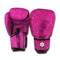 Magenta Pink (NOT Real) Glitter Print Boxing Gloves