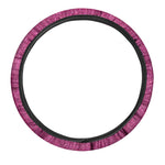 Magenta Pink Glitter Texture Print Car Steering Wheel Cover