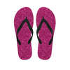 Magenta Pink Glitter Texture Print Flip Flops