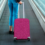 Magenta Pink Glitter Texture Print Luggage Cover