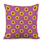Magenta Pink Sunflower Pattern Print Pillow Cover