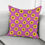 Magenta Pink Sunflower Pattern Print Pillow Cover