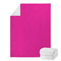 Magenta Pink Zigzag Pattern Print Blanket
