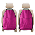 Magenta Pink Zigzag Pattern Print Car Seat Organizers