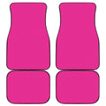 Magenta Pink Zigzag Pattern Print Front and Back Car Floor Mats