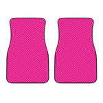 Magenta Pink Zigzag Pattern Print Front Car Floor Mats