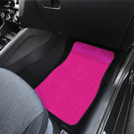 Magenta Pink Zigzag Pattern Print Front Car Floor Mats