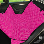 Magenta Pink Zigzag Pattern Print Pet Car Back Seat Cover