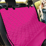 Magenta Pink Zigzag Pattern Print Pet Car Back Seat Cover