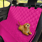Magenta Pink Zigzag Pattern Print Pet Car Back Seat Cover