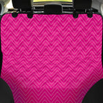Magenta Pink Zigzag Pattern Print Pet Car Back Seat Cover