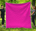 Magenta Pink Zigzag Pattern Print Quilt