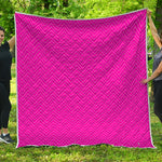 Magenta Pink Zigzag Pattern Print Quilt