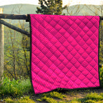 Magenta Pink Zigzag Pattern Print Quilt