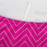 Magenta Pink Zigzag Pattern Print Sofa Cover
