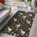 Magic Floral Unicorn Pattern Print Floor Mat