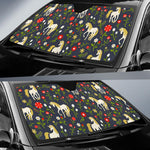 Magic Floral Unicorn Pattern Print Car Sun Shade GearFrost