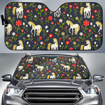 Magic Floral Unicorn Pattern Print Car Sun Shade GearFrost