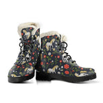 Magic Floral Unicorn Pattern Print Comfy Boots GearFrost