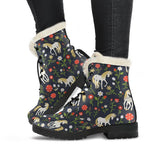 Magic Floral Unicorn Pattern Print Comfy Boots GearFrost