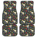 Magic Floral Unicorn Pattern Print Front and Back Car Floor Mats