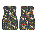 Magic Floral Unicorn Pattern Print Front Car Floor Mats
