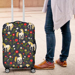 Magic Floral Unicorn Pattern Print Luggage Cover GearFrost