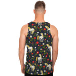 Magic Floral Unicorn Pattern Print Men's Tank Top