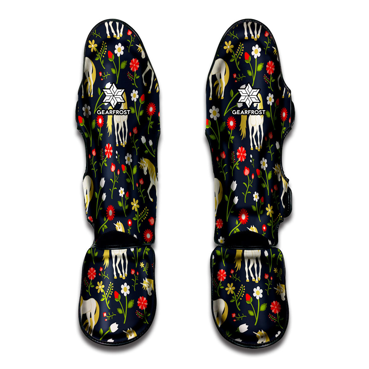 Magic Floral Unicorn Pattern Print Muay Thai Shin Guard