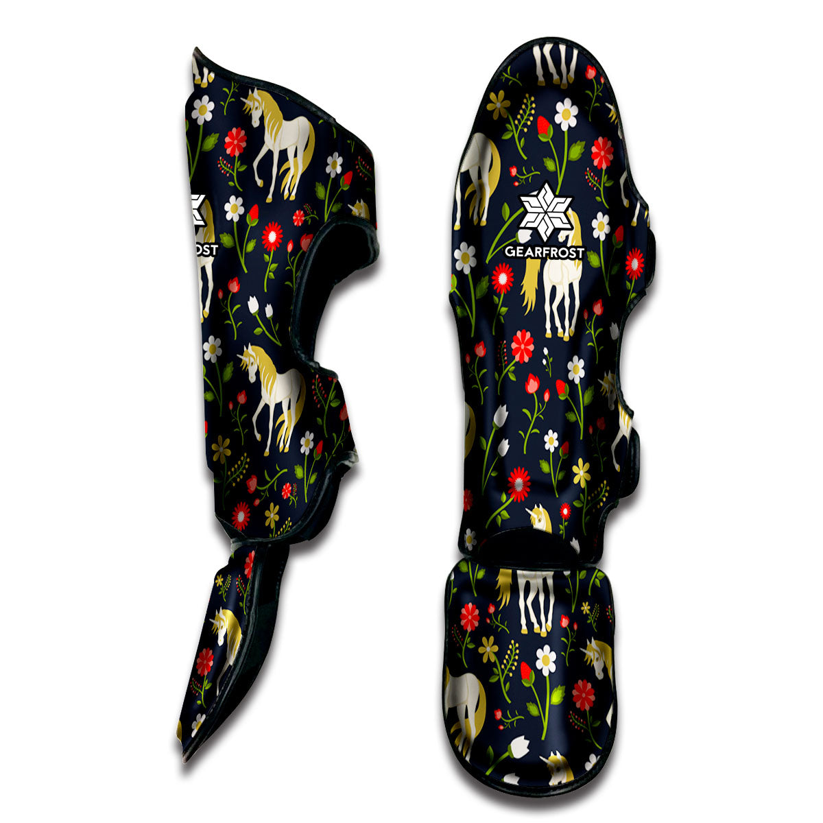 Magic Floral Unicorn Pattern Print Muay Thai Shin Guard