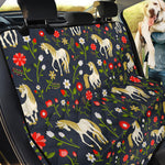 Magic Floral Unicorn Pattern Print Pet Car Back Seat Cover