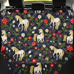 Magic Floral Unicorn Pattern Print Pet Car Back Seat Cover