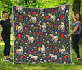 Magic Floral Unicorn Pattern Print Quilt