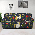 Magic Floral Unicorn Pattern Print Sofa Cover