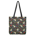 Magic Floral Unicorn Pattern Print Tote Bag